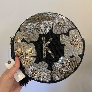 Anthropologie Beaded K Bag New with Tags